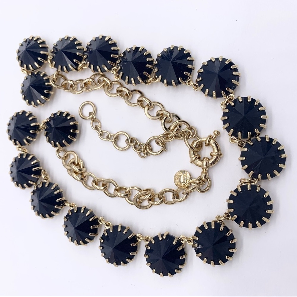 J. Crew Dark Blue Venus Flytrap Necklace